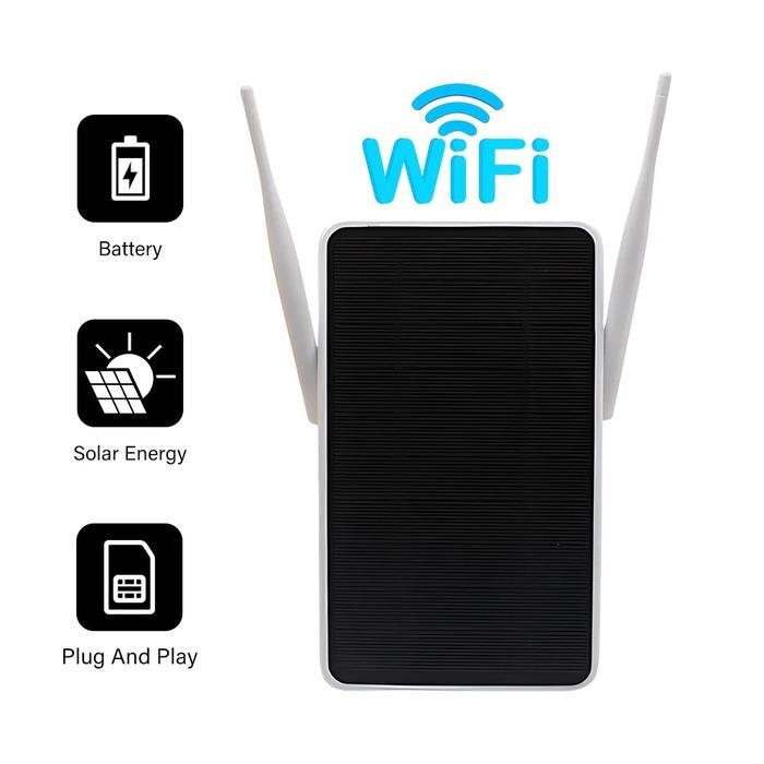 4G Sim Card Wireless Outdoor Solar Router With 4pcs 18650 Battery 6w