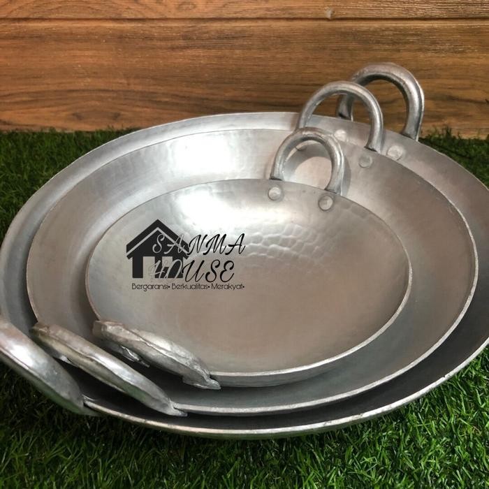 PREMIUM Wajan Garut Satu Set 20 25 30 cm Alumunium Tebal Wajan Anti Lengket