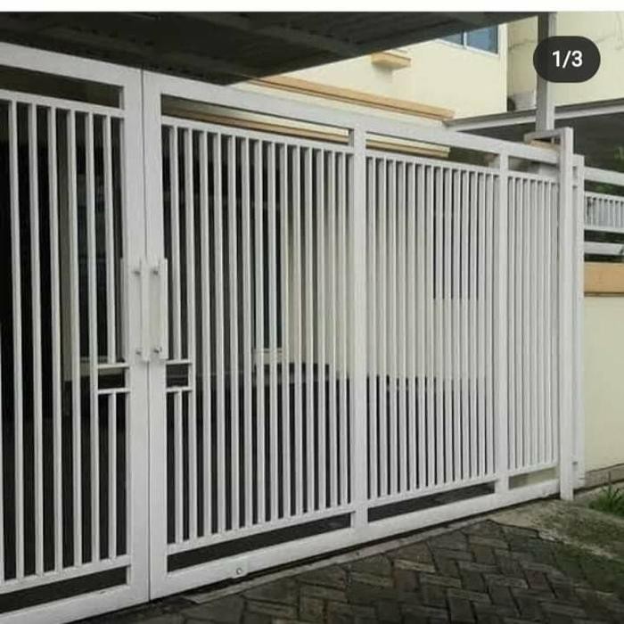 pagar rumah minimalis / pagar dorong minimalis Besi