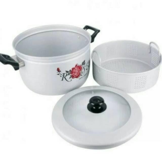 PREMIUM Panci kukus / Steamer Rice cooker maspion 24cm (Panca Guna)