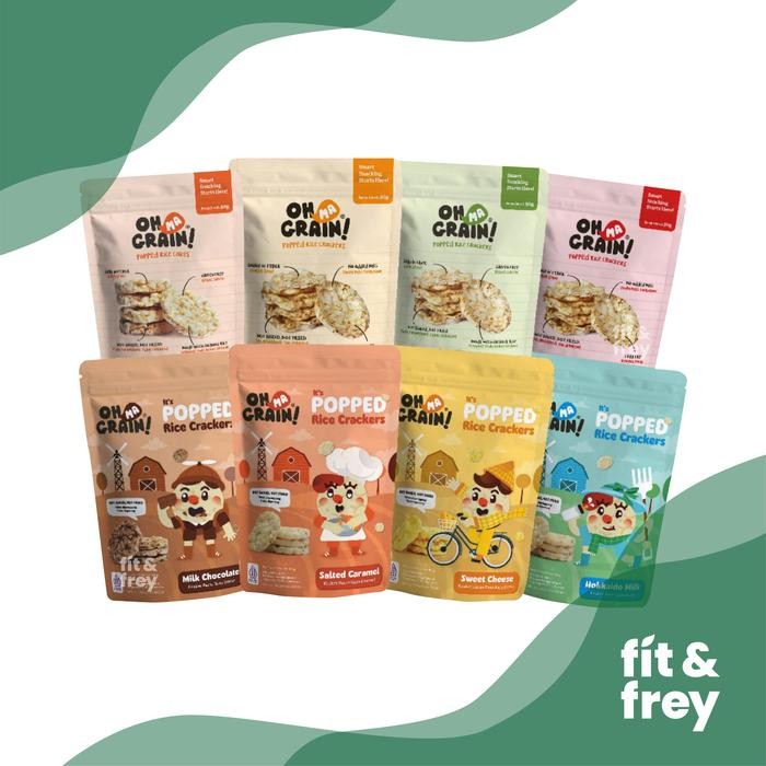 

New OH MA GRAIN 50g Popped Rice Crackers - Keripik Beras Organic No MSG
