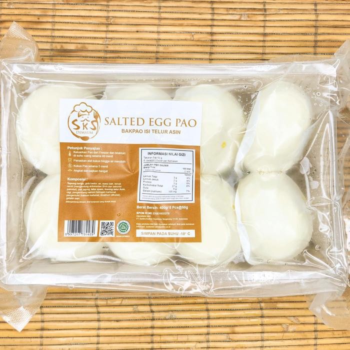 

New Dimsum Bakpao Telur Asin / Salted Egg SKS Frozen - isi 8pcs