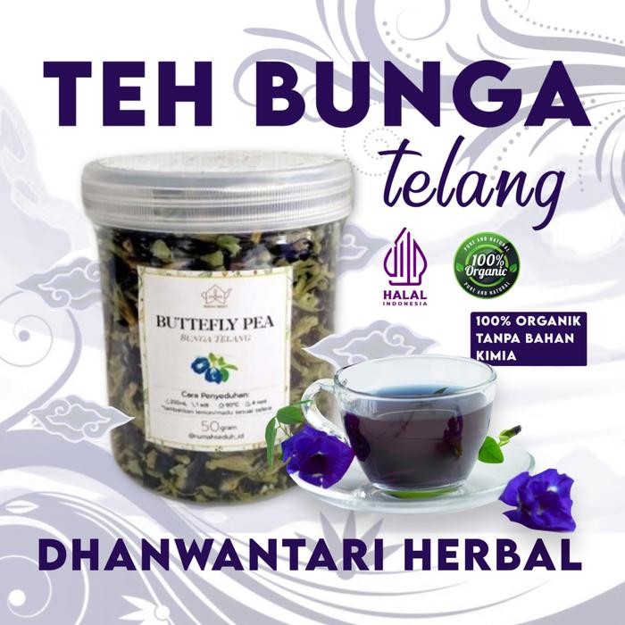 

PREMIUM Bunga Telang Kering Organik Premium Grade A