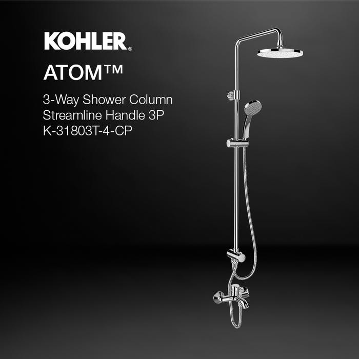 PREMIUM KOHLER Atom Set Tiang Shower / Shower Column Streamline Handle / Shower Mandi Polished