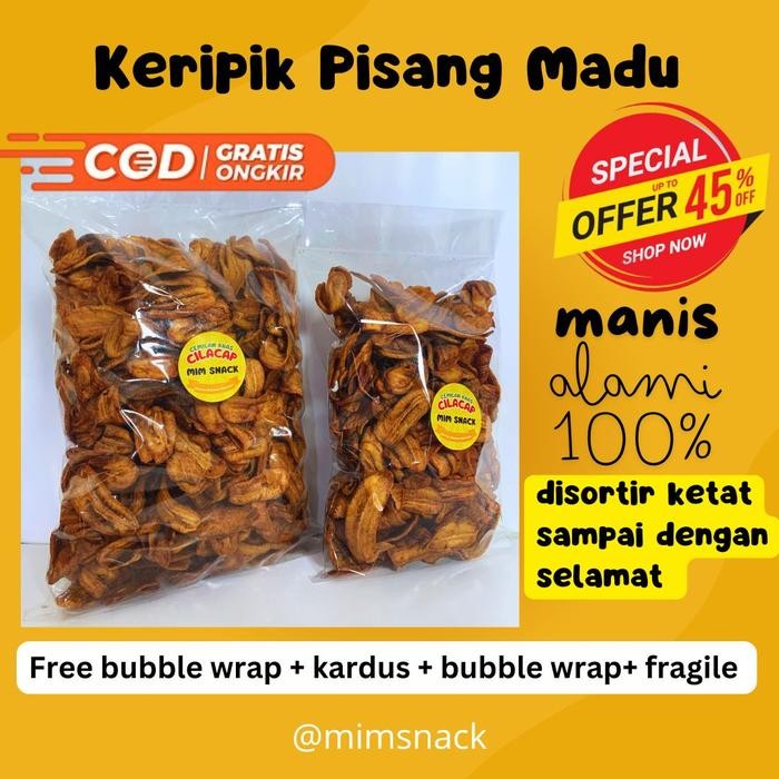 

PREMIUM [Harga Spesial] Cemilan Sale Pisang Kering Snack Keripik Pisang Madu Keripik Pisang Manis