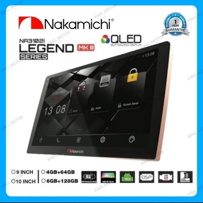 PREMIUM Android Nakamichi New Legend Pajero 6/128 + Kamera 360 + Pasang