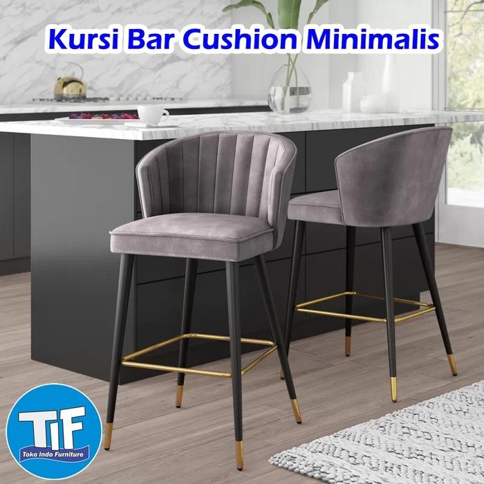 PREMIUM Kursi Bar Stool Sofa Jok, Kursi Bar Cafe, Kursi Bar Makan Sofa