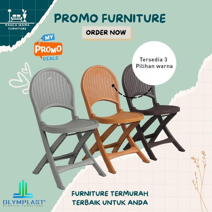 PREMIUM KURSI LIPAT PLASTIK / KURSI KAYU OLYMPLAST OFC kursi cafe