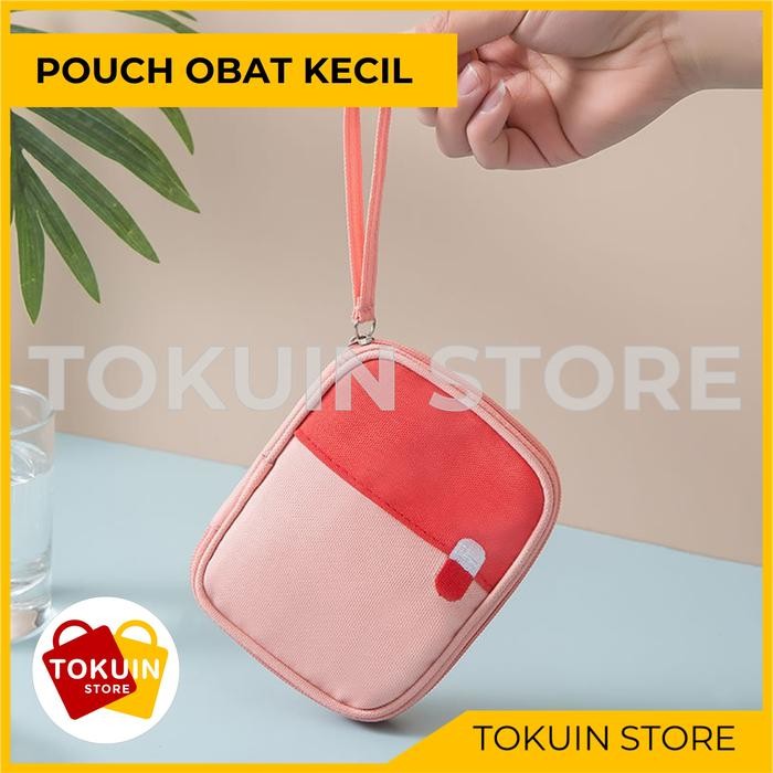 PREMIUM Tas Pouch Obat Travel Pouch Mini Dompet Tempat Penyimpanan Obat P3K Medicine Bag