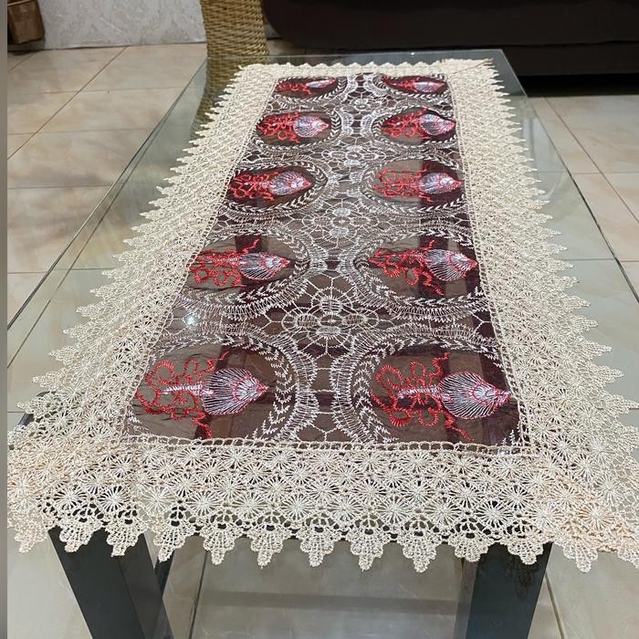 PREMIUM Taplak meja bordir/taplak meja ruang tamu