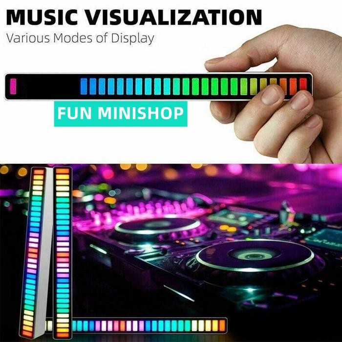 Rgb Bar Lampu Led Strip Spectrum Audio Indicator Music Sound Control