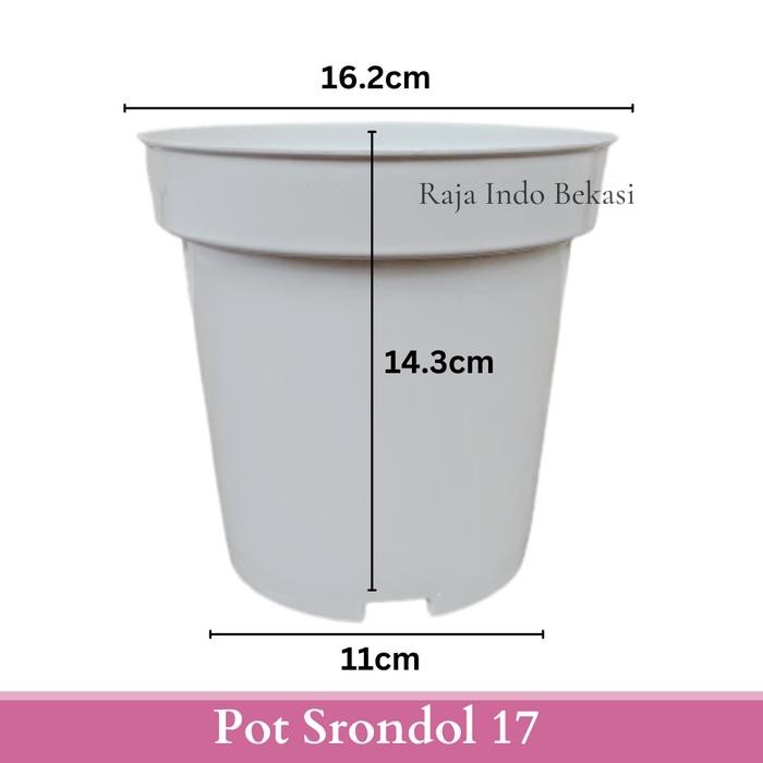 [Sp] Pot Tinggi Srondol 17 Pot Bunga Tinggi Pot Hias Aglonema - Srondol 17 Putih
