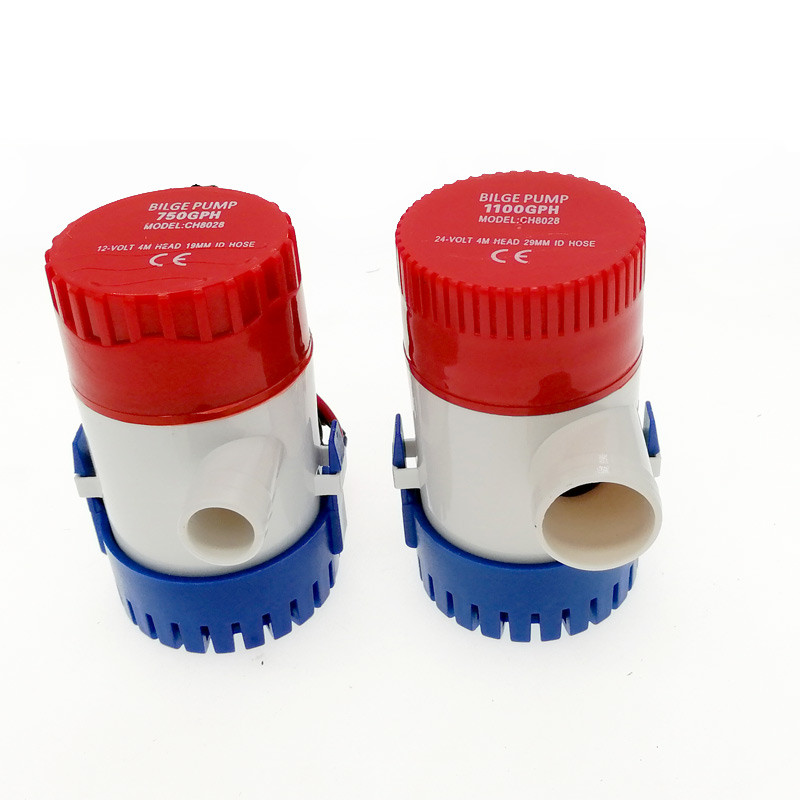 IMPORT Bilge Pump 12/24VDC 1100GPH 750GPH 500GPH 350GPH High Toughness Tinned Copper Wire Vortex