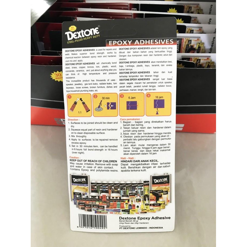 [Expert] DEXTONE 30 MENIT EPOXY LEM BESI PLASTIK 48GR