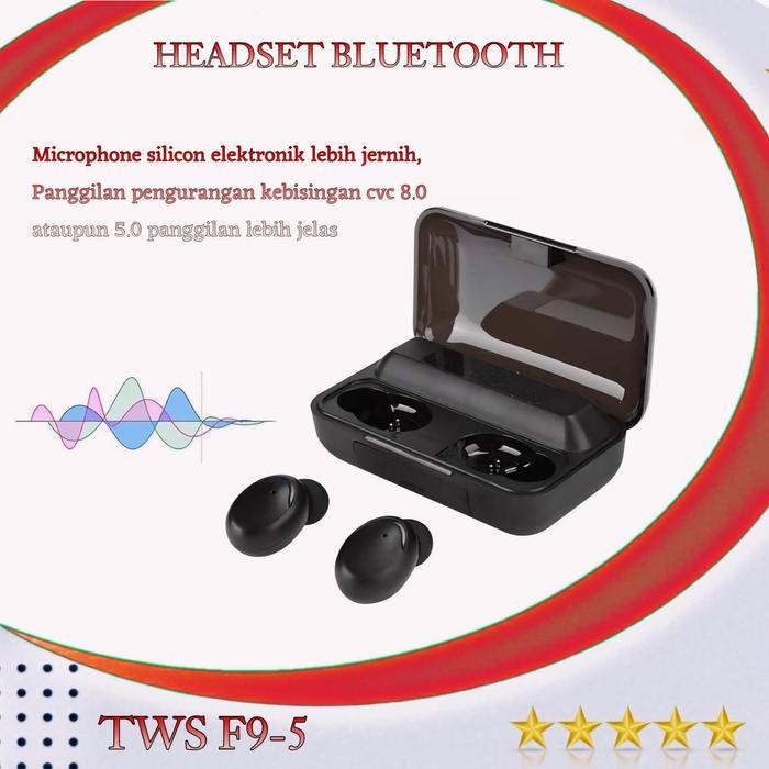 headset bluetooth earphone TWS - F9 - 5 original new