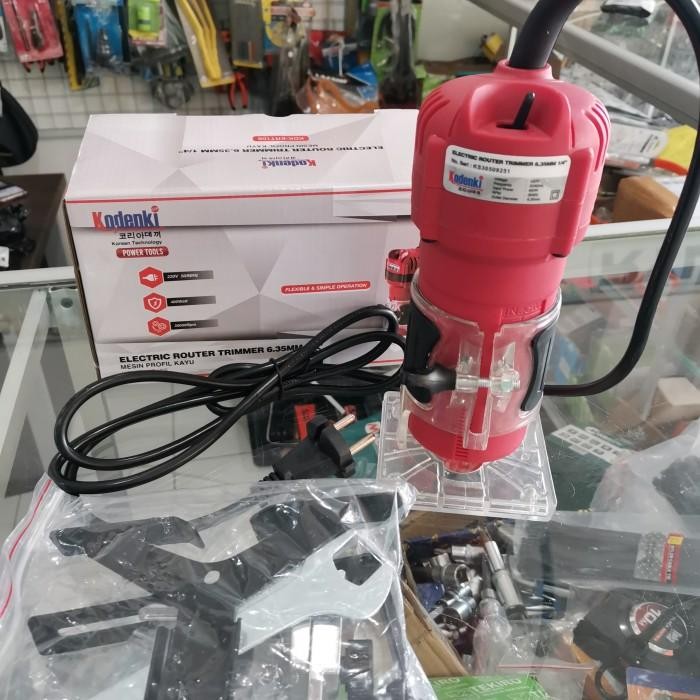 Kodenki Mesin Profil 6.35 Mm Mesin Router Listrik Trimer Lis Kayu Trimmer Listrik