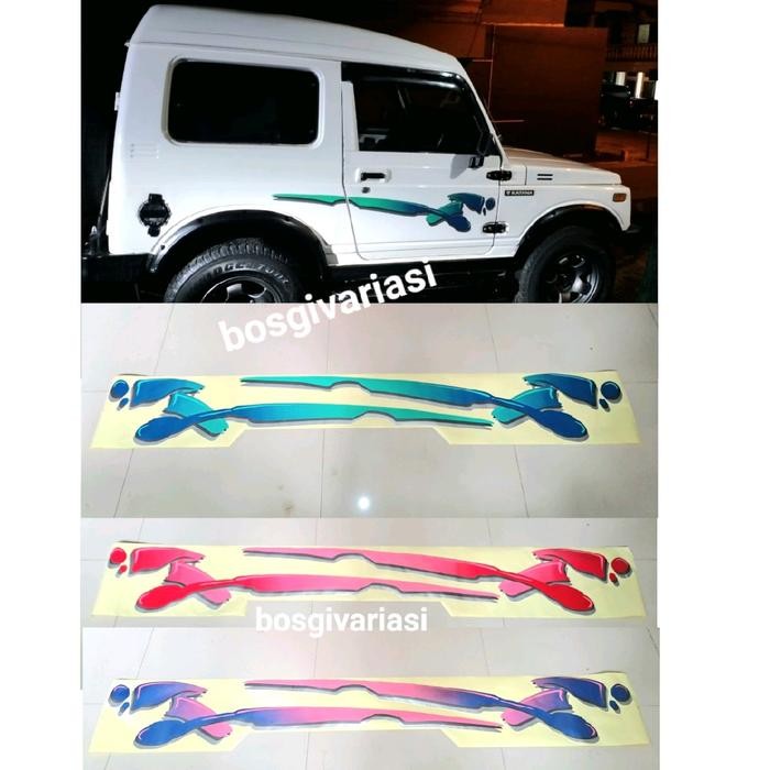 STIKER LIST BODY KATANA NEW LAMA DX GX JIMNY KATANA / STIKER MOBIL KATANA JIMNY KATANA JEEP - HIJAU