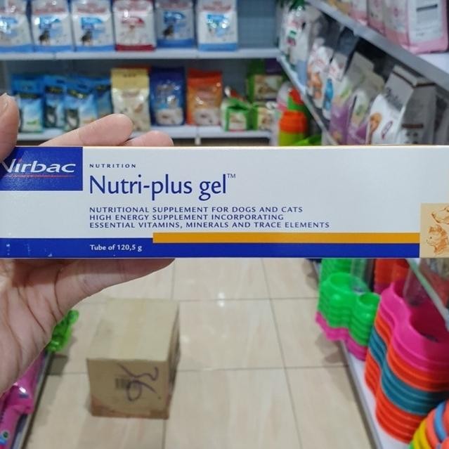 NUTRI PLUS GEL 120.5GR VIRBAC VITAMIN KUCING ANJING ORI NPG NO VITAGEL
