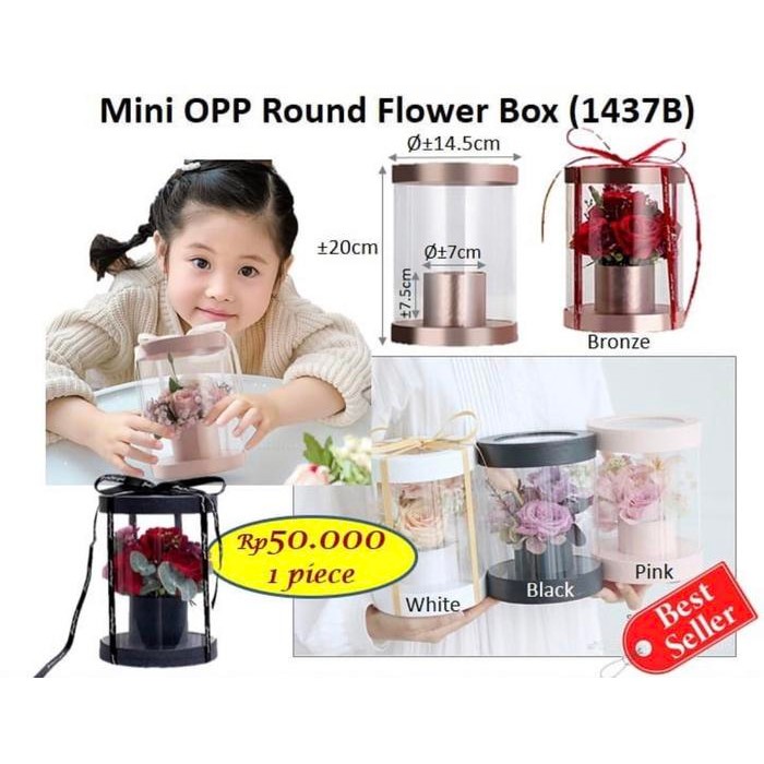 Mini Opp Round Flower Box - Box Mika - Mica Flower Box