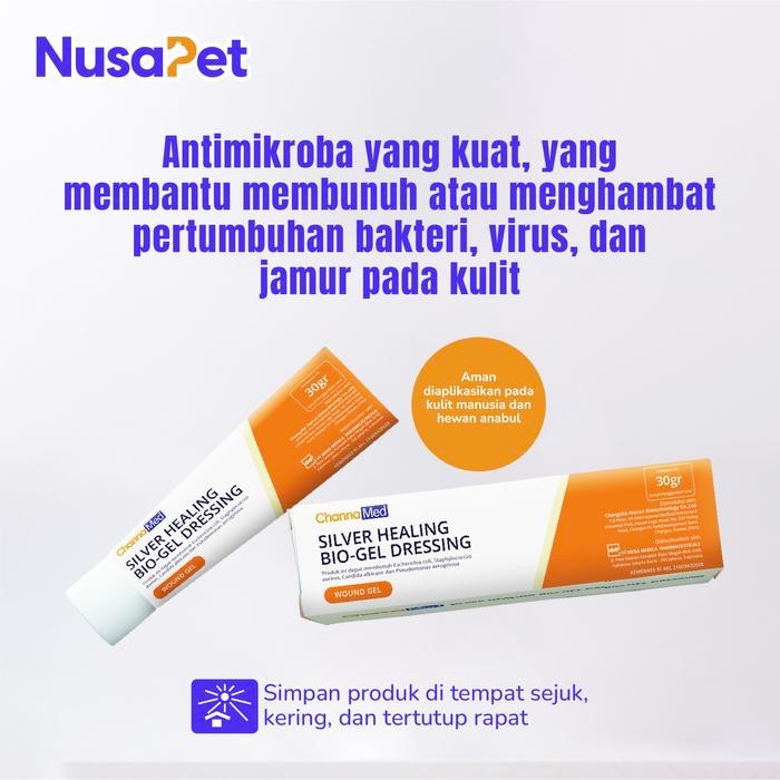 CHANNAMED BIO GEL SILVER ION OBAT LUKA KUCING - GEL LUKA ANJING - SALEP LUKA KUCING SERBA GUNA (30
