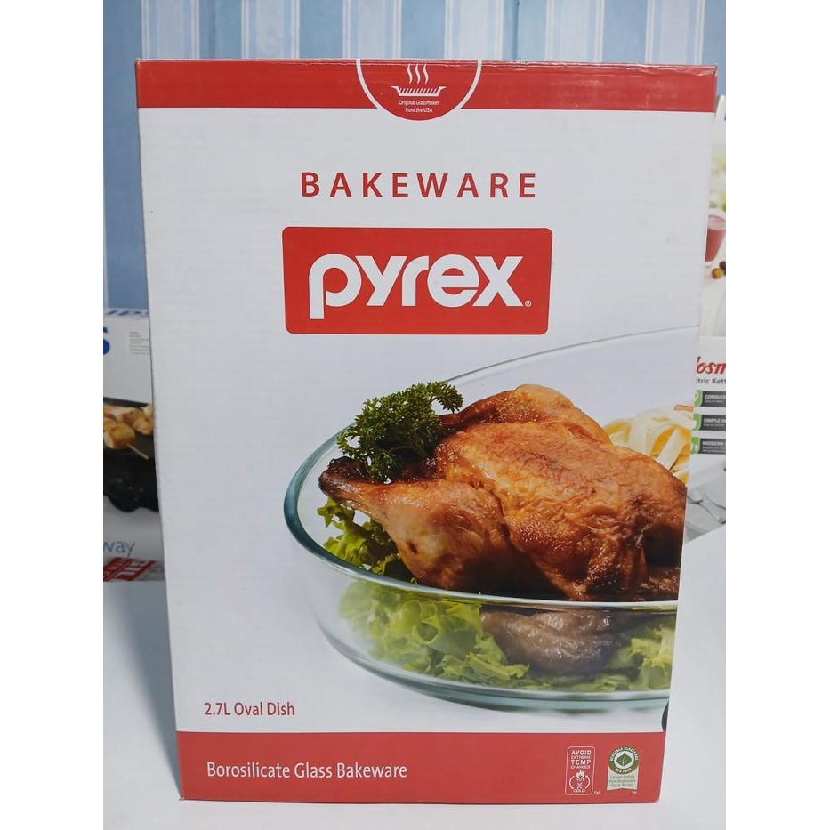 PYREX OVAL DISH LOYANG BAKING GLASS BAKEWARE 2.7L