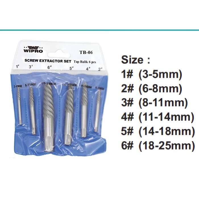 Sale Wipro Tap Balik 6Pcs/Screw Extractor