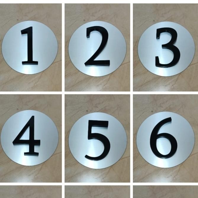 nomor rumah stainless steel angka