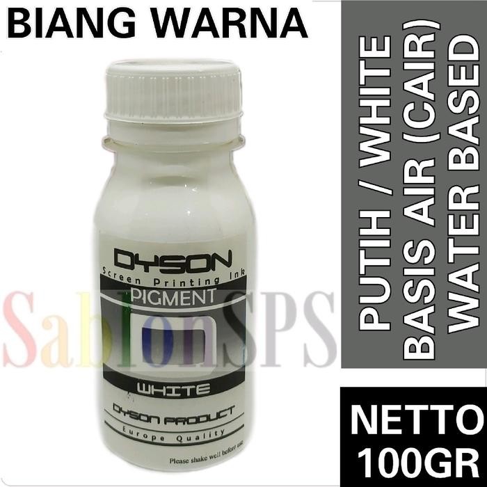

READY STOK BIANG WARNA SABLON PUTIH WHITE 100GR DYSON PIGMENT SABLON READYY