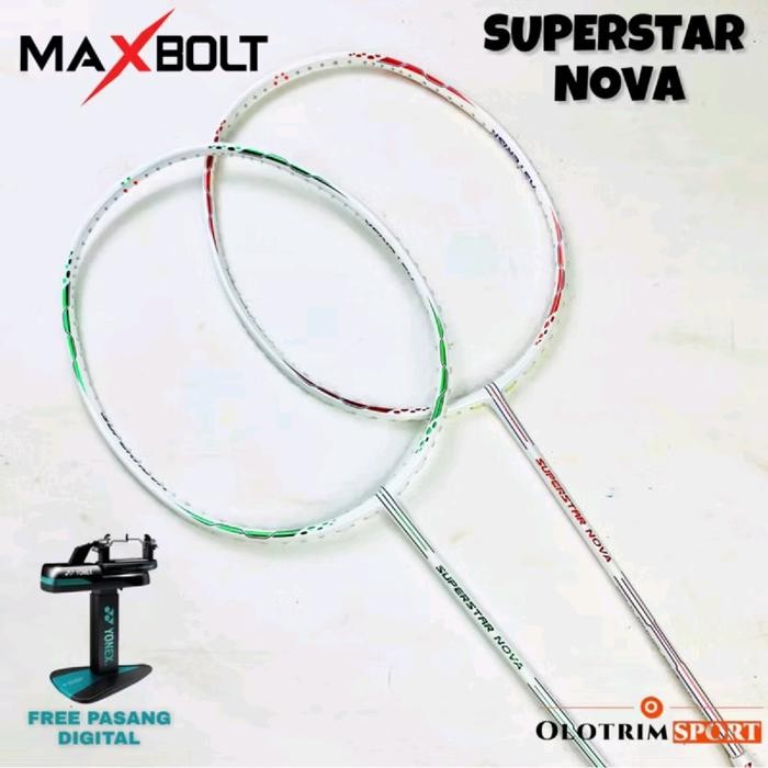 Raket Badminton MAXBOLT SUPERSTAR NANO NOVA 35LBS Original