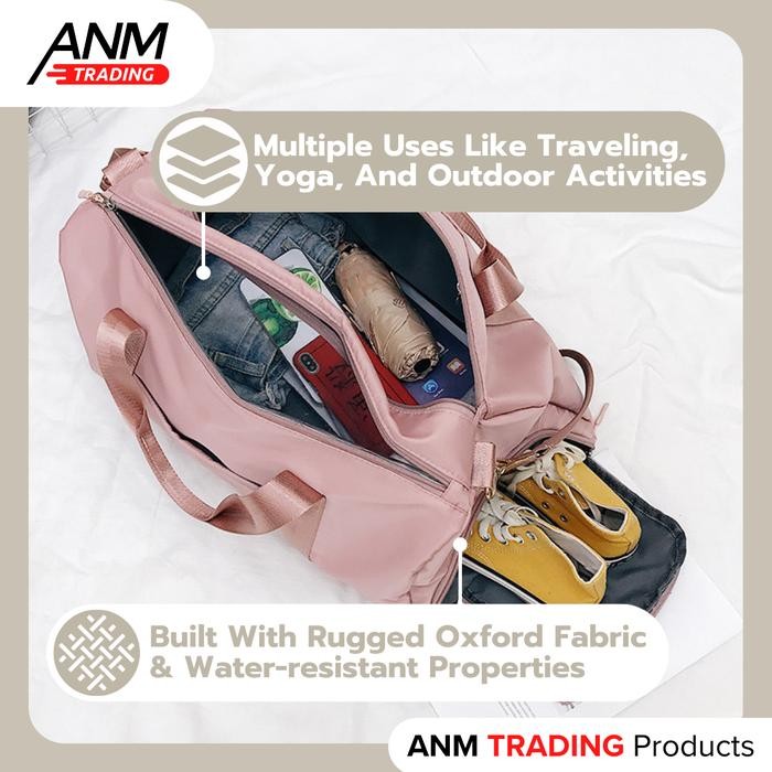 Tas Travel / Gym / Sport Bag Pria Wanita Unisex Canvas Duffel/Weekender Bag