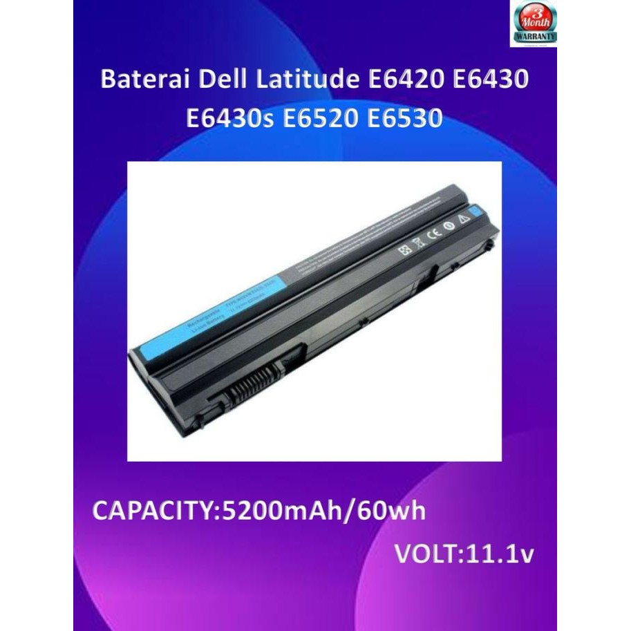 Baterai Dell Latitude E6420 E6430 E6430s E6520 E6530
