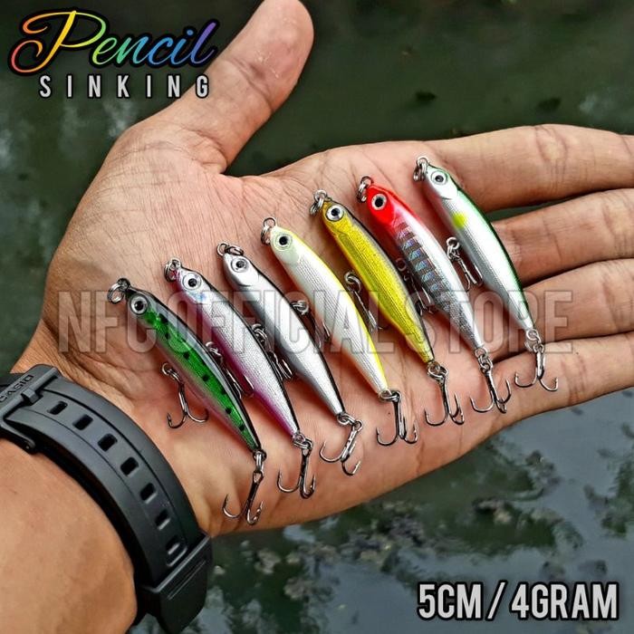 Mini Pencil Sinking 5cm / 4gram Flutter stick bait PREMIUM