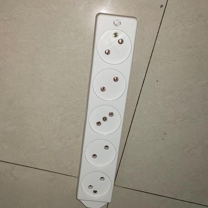 Stop Kontak SHUKAKU Tipis / Stop Kontak Gepeng Arde 5 Lubang