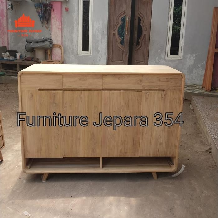 Almari Rak sepatu Retro Minimalis Mewah Kayu Jati