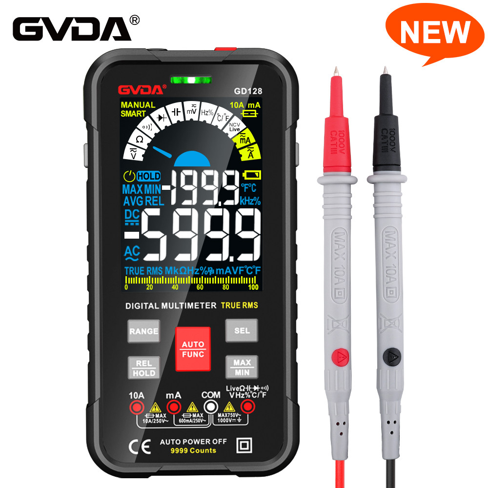 GVDA New Smart Multimeter Auto Range 1000V 10A Digital Capacitance