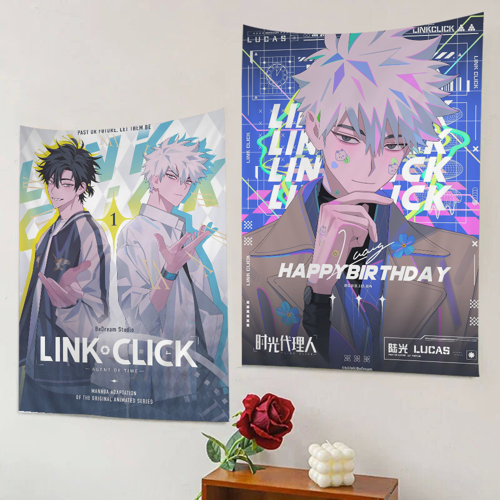 Anime Link Click Tapestry Anime Tapestry Hanging Tarot Hippie Wall Rugs Dorm Wall Hanging Sheets