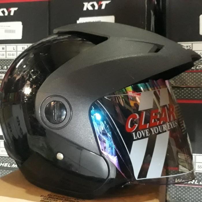 kaca helm honda half face trx 3 pelangi