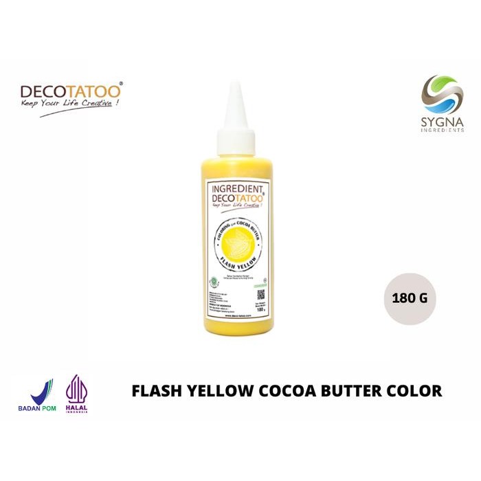

PEWARNA MAKANAN - COCOA BUTTER COLOR DECOTATOO - FLASH YELLOW