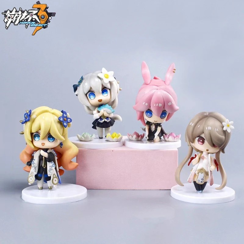 Honkai Impact 3 Q Version Dolls Anime Figure Rita Rossweisse Yae Sakura Raiden Mei Kiana Kaslana