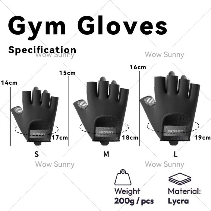 Terlaris Sarung Tangan Gym Pria Sarung Tangan Olahraga Glove Fitness Gym Microfiber Sarung Tangan