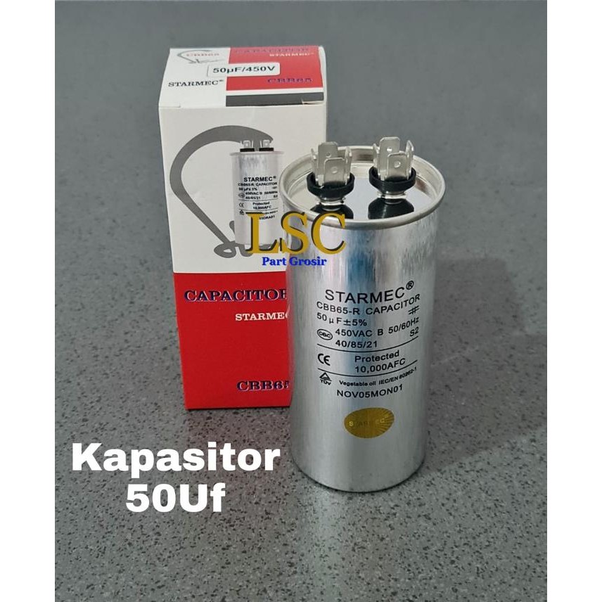 KAPASITOR AC 50 UF SMC MICRO CAPASITOR 50UF AC 450V MIKRO FARAD