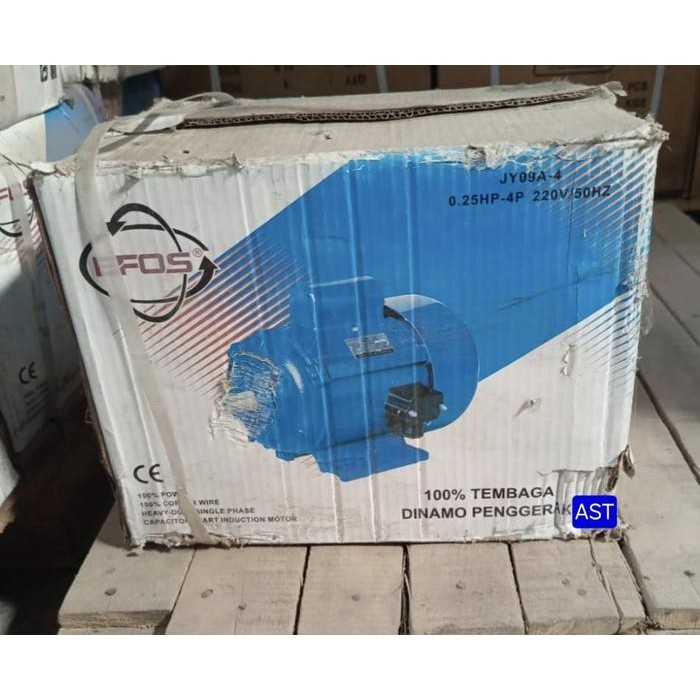 ELECTRO MOTOR 1 PHASE 1/4 HP 4P SEM - JY 09A-4 DINAMO PENGGERAK 1/4 HP