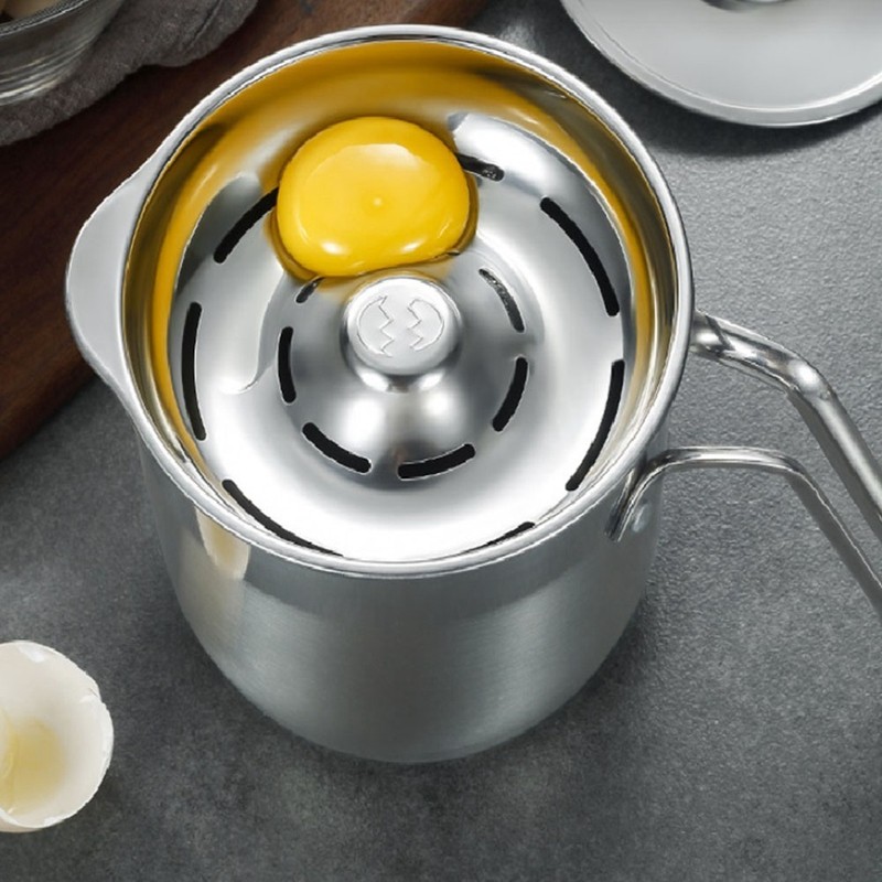 304Stainless Steel Egg White Separator Bucket Egg Yolk Protein Filter Bowl Household Egg Separation