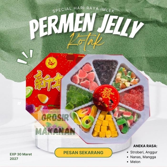 

Manisan Jelly / Cemilan / Manisan Jelly Imlek Kotak Cheng Liang Ji