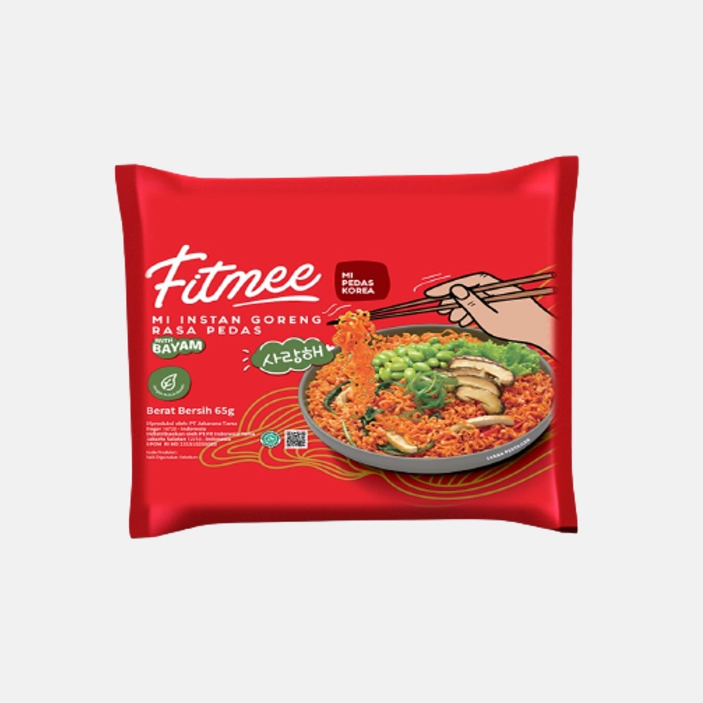 Fitmee Mie Goreng Bayam Rasa Pedas 65 gram