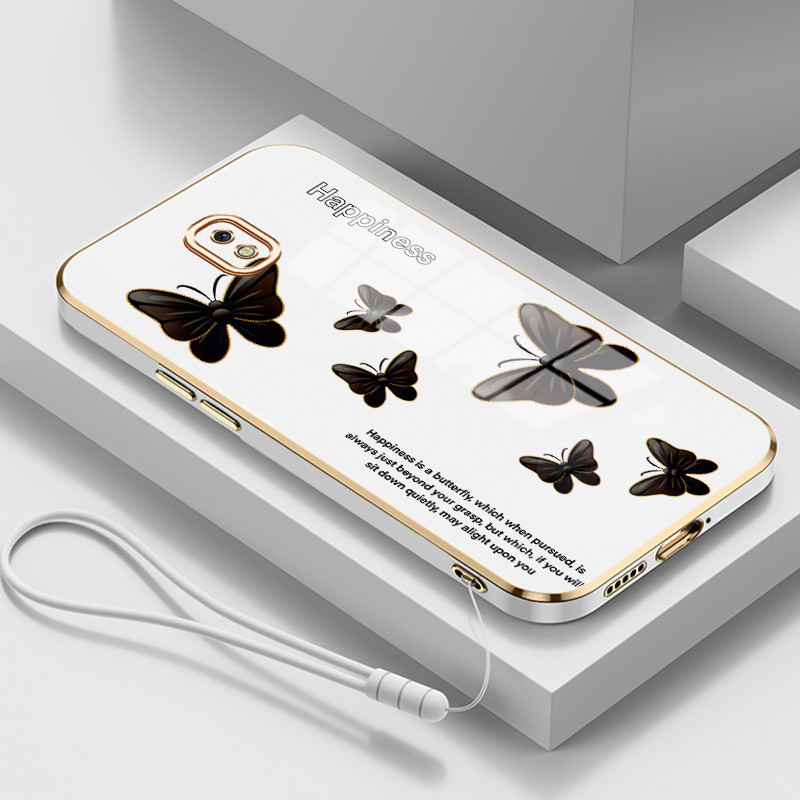 Casing Untuk Samsung Galaxy J7 Pro J7 2015 J7 2018 J7 2017 Case Casing Kupu-kupu yang tebal silikon 