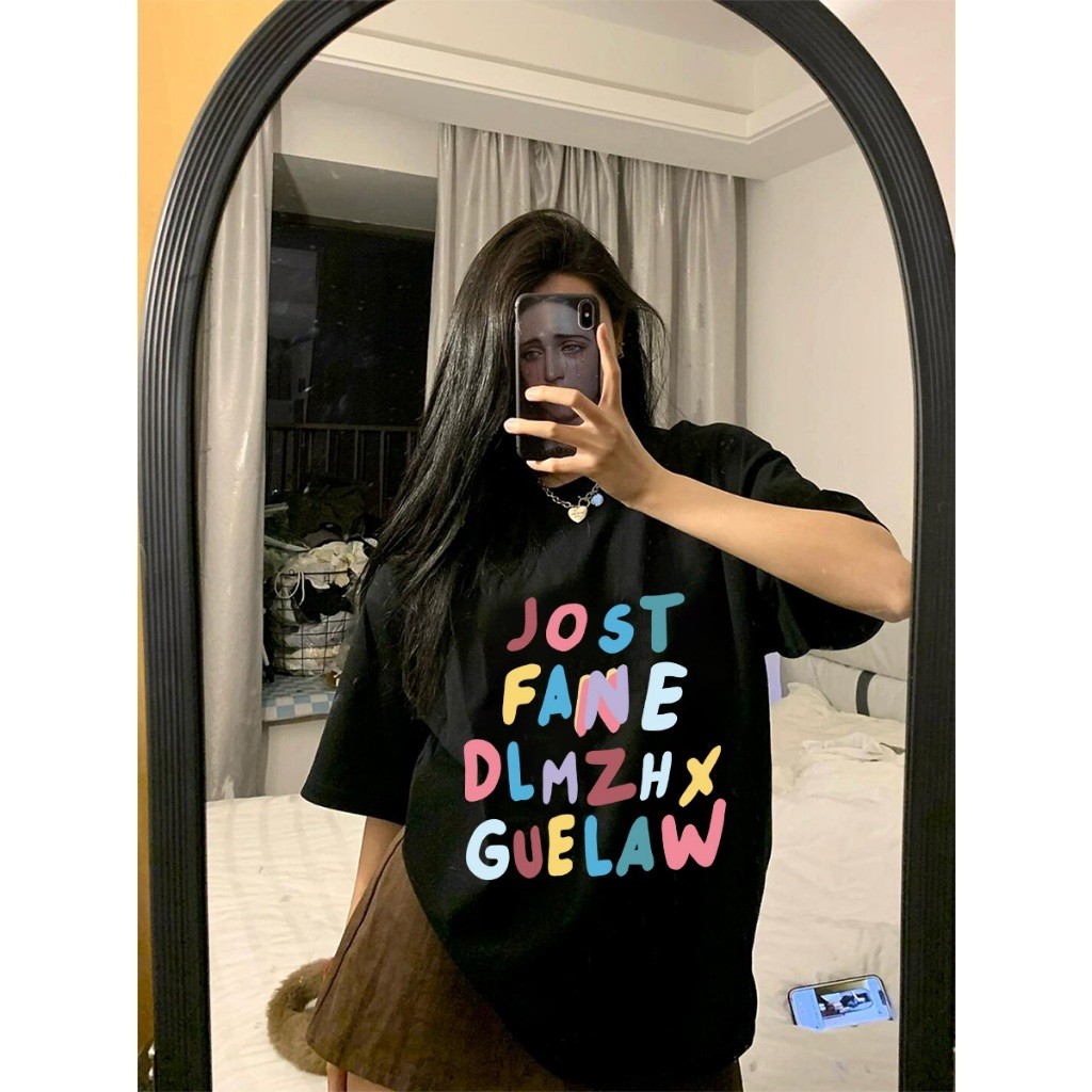 T-shirt Oversize Hitam tshirt kaos import baju kaos 30s korea | Kaos baju Wanita pria