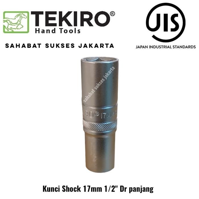 New TEKIRO mata kunci sock 1/2" deep wall 17 mm / mata kunci shock panjang