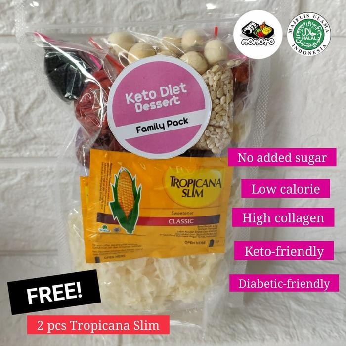 

Keto Diet Dessert Peach Gum Snow Lotus - Tanpa Gula Rendah Kalori