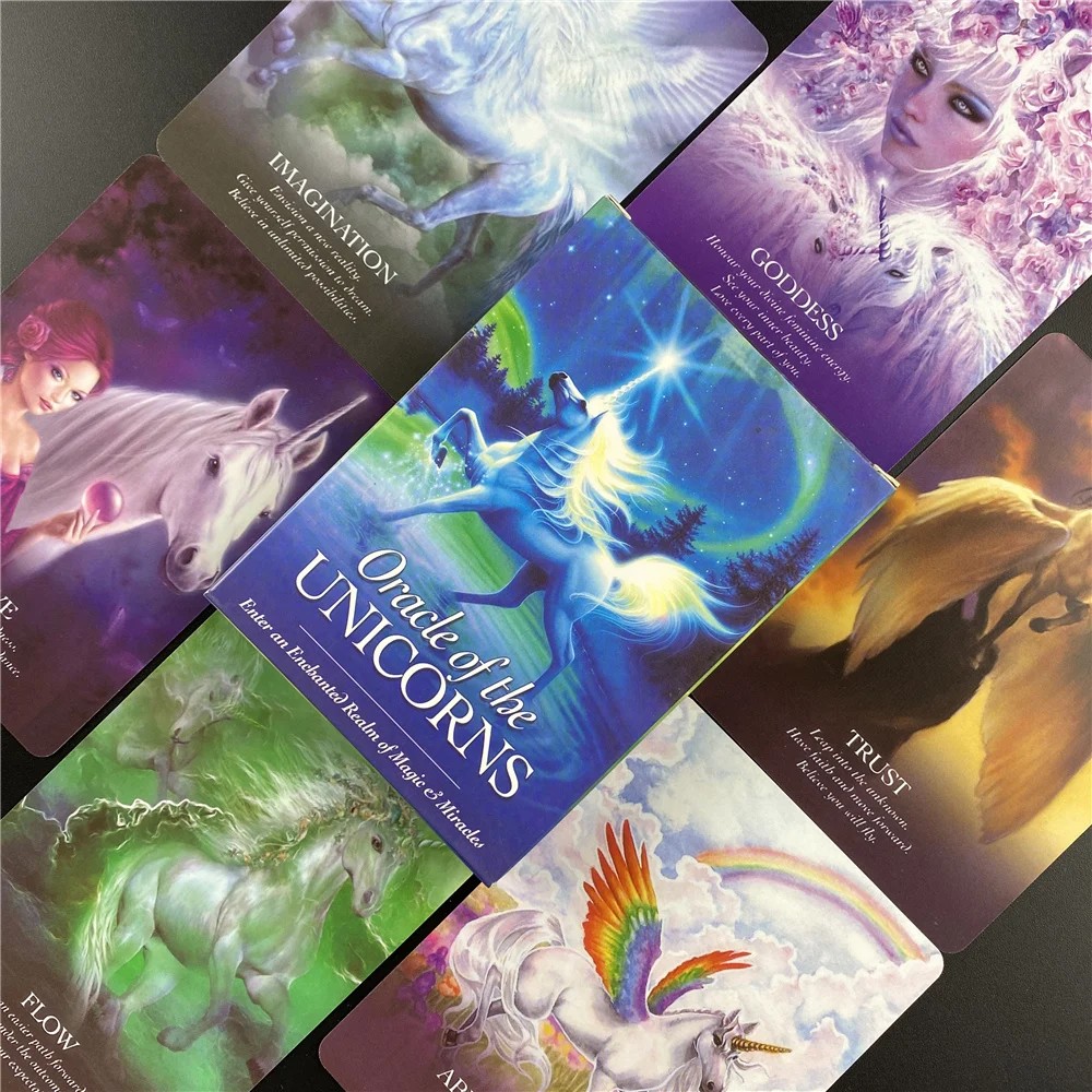 

1Pcs Deck Tarot Oracle Of Unicorns Cards Divination Deck English Vision Edition Tarot Board Playing